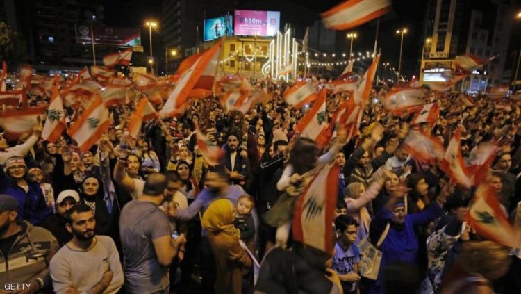 جانب من تظاهرات طرابلس في لبنان