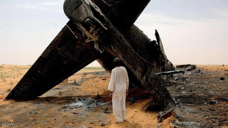 أرشيفية لتحطم طائرة في السودان