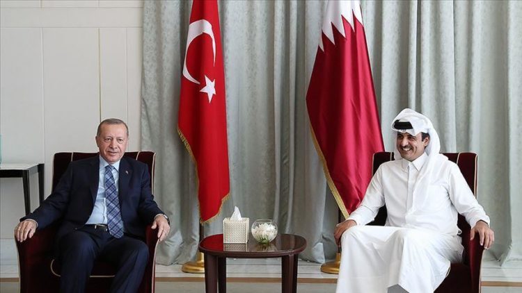 الرئيس أردوغان يلتقي أمير قطر في الدوحة