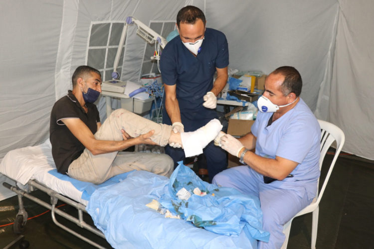 1200 حالة تعامل معها المستشفى الميداني الأردني في بيروت