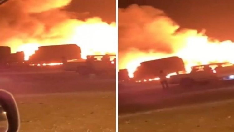 السيطرة على حريق هائل في أحد أسواق السعودية... فيديو