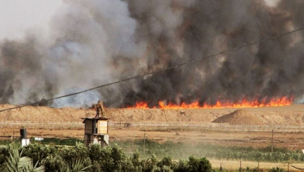 حريق غلاف غزة