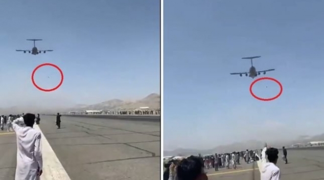سقوط 3 أفغان من طائرة أمريكية أثناء إقلاعها من مطار كابول