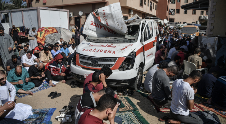 حماس تحذر من الوضع الكارثي الذي يتعرض له النازحون في مجمع ناصر الطبي